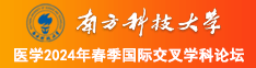 男的大鸡巴操女的骚穴视频南方科技大学医学2024年春季国际交叉学科论坛